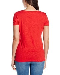 rotes T-Shirt mit einem Rundhalsausschnitt von Esprit