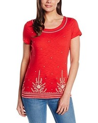 rotes T-Shirt mit einem Rundhalsausschnitt von Esprit