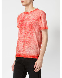 rotes T-Shirt mit einem Rundhalsausschnitt von Avant Toi
