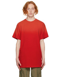 rotes T-Shirt mit einem Rundhalsausschnitt von Fear Of God