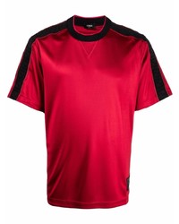 rotes T-Shirt mit einem Rundhalsausschnitt von Fendi