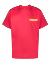 rotes T-Shirt mit einem Rundhalsausschnitt von Ferrari