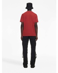 rotes T-Shirt mit einem Rundhalsausschnitt von Off-White