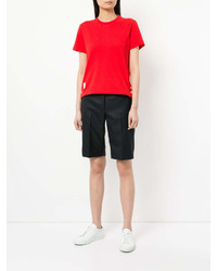 rotes T-Shirt mit einem Rundhalsausschnitt von Thom Browne