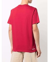 rotes T-Shirt mit einem Rundhalsausschnitt von Karl Lagerfeld