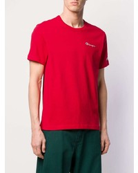 rotes T-Shirt mit einem Rundhalsausschnitt von Champion