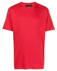 rotes T-Shirt mit einem Rundhalsausschnitt von John Richmond