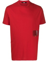 rotes T-Shirt mit einem Rundhalsausschnitt von Karl Lagerfeld