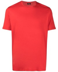 rotes T-Shirt mit einem Rundhalsausschnitt von Kiton