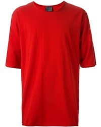 rotes T-Shirt mit einem Rundhalsausschnitt von Laneus