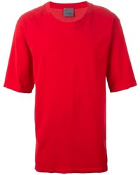 rotes T-Shirt mit einem Rundhalsausschnitt von Laneus