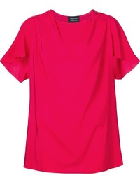 rotes T-Shirt mit einem Rundhalsausschnitt von Lanvin