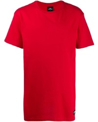 rotes T-Shirt mit einem Rundhalsausschnitt von Les (Art)ists