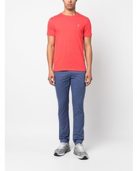 rotes T-Shirt mit einem Rundhalsausschnitt von Polo Ralph Lauren