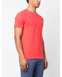 rotes T-Shirt mit einem Rundhalsausschnitt von Polo Ralph Lauren