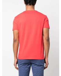 rotes T-Shirt mit einem Rundhalsausschnitt von Polo Ralph Lauren