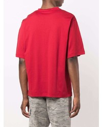 rotes T-Shirt mit einem Rundhalsausschnitt von Dolce & Gabbana