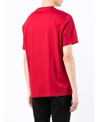 rotes T-Shirt mit einem Rundhalsausschnitt von Armani Exchange