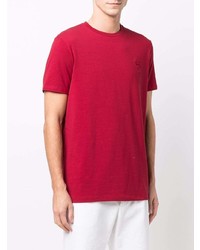 rotes T-Shirt mit einem Rundhalsausschnitt von Karl Lagerfeld