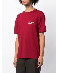 rotes T-Shirt mit einem Rundhalsausschnitt von Giorgio Armani