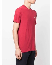 rotes T-Shirt mit einem Rundhalsausschnitt von Zanone