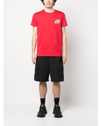 rotes T-Shirt mit einem Rundhalsausschnitt von Moncler
