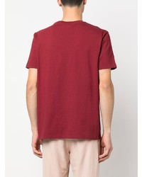 rotes T-Shirt mit einem Rundhalsausschnitt von Etro