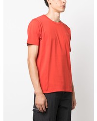 rotes T-Shirt mit einem Rundhalsausschnitt von C.P. Company