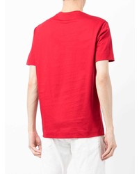 rotes T-Shirt mit einem Rundhalsausschnitt von Emporio Armani