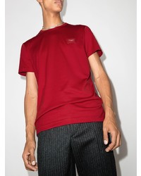 rotes T-Shirt mit einem Rundhalsausschnitt von Dolce & Gabbana