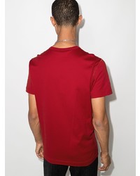 rotes T-Shirt mit einem Rundhalsausschnitt von Dolce & Gabbana