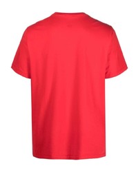 rotes T-Shirt mit einem Rundhalsausschnitt von Parajumpers