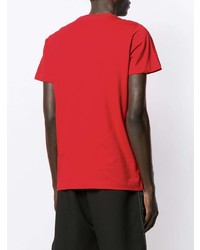 rotes T-Shirt mit einem Rundhalsausschnitt von Diesel