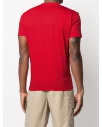 rotes T-Shirt mit einem Rundhalsausschnitt von DSQUARED2