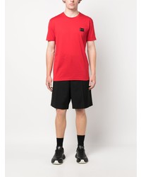 rotes T-Shirt mit einem Rundhalsausschnitt von Dolce & Gabbana