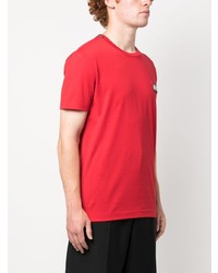 rotes T-Shirt mit einem Rundhalsausschnitt von Dolce & Gabbana