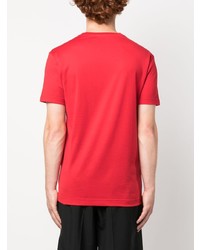 rotes T-Shirt mit einem Rundhalsausschnitt von Dolce & Gabbana