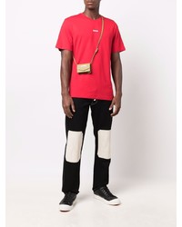 rotes T-Shirt mit einem Rundhalsausschnitt von MSGM