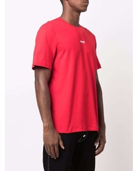 rotes T-Shirt mit einem Rundhalsausschnitt von MSGM