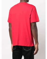 rotes T-Shirt mit einem Rundhalsausschnitt von MSGM