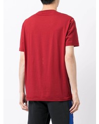 rotes T-Shirt mit einem Rundhalsausschnitt von Ea7 Emporio Armani