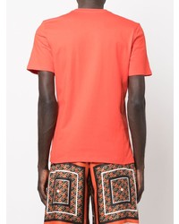 rotes T-Shirt mit einem Rundhalsausschnitt von MSGM