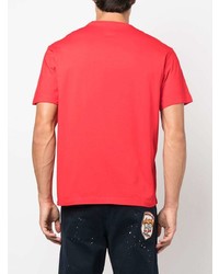 rotes T-Shirt mit einem Rundhalsausschnitt von DSQUARED2