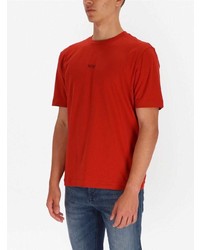 rotes T-Shirt mit einem Rundhalsausschnitt von BOSS HUGO BOSS