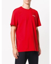 rotes T-Shirt mit einem Rundhalsausschnitt von MSGM