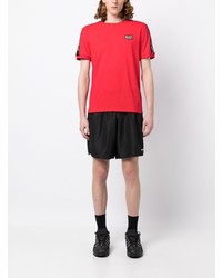 rotes T-Shirt mit einem Rundhalsausschnitt von Ea7 Emporio Armani