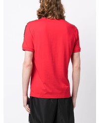 rotes T-Shirt mit einem Rundhalsausschnitt von Ea7 Emporio Armani