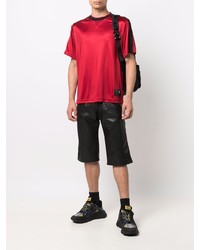 rotes T-Shirt mit einem Rundhalsausschnitt von Fendi