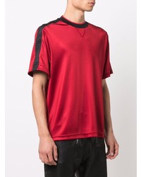 rotes T-Shirt mit einem Rundhalsausschnitt von Fendi