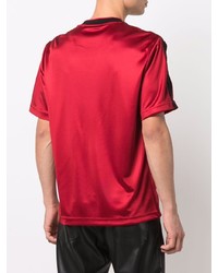 rotes T-Shirt mit einem Rundhalsausschnitt von Fendi